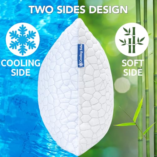Cooling Gel Memory Foam Queen Pillow - Soft, Supportive, and Adjustable